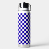 Bouteille D'eau Damier bleu profond (Arrière)