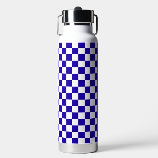 Bouteille D'eau Damier bleu profond (Salle de sport)