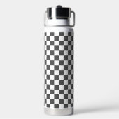 Bouteille D'eau Damier gris foncé classique (Arrière)