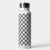 Bouteille D'eau Damier gris foncé classique (Évier)