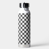 Bouteille D'eau Damier gris foncé classique (Gym)