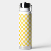 Bouteille D'eau Damier jaune visuel classique (Arrière)