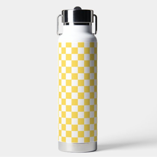 Bouteille D'eau Damier jaune visuel classique (Salle de sport)