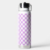 Bouteille D'eau Damier lavande clair classique (Arrière)