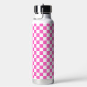 Bouteille D'eau Damier rose visuel classique (Évier)