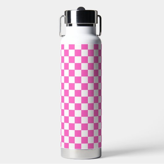 Bouteille D'eau Damier rose visuel classique (Salle de sport)