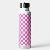 Bouteille D'eau Damier rose visuel classique (Gym)