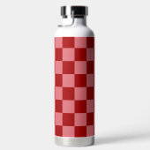 Bouteille D'eau Damier Rouge Bonbon et Rose Bonbon (Droite)
