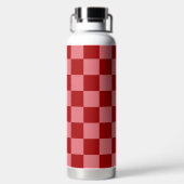 Bouteille D'eau Damier Rouge Bonbon et Rose Bonbon (Plage)