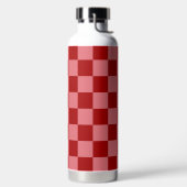 Bouteille D'eau Damier Rouge Bonbon et Rose Bonbon (Droite)