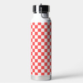 Bouteille D'eau Damier rouge corail classique (Gym)