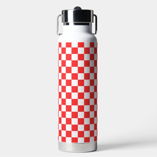 Bouteille D'eau Damier rouge visuel classique (Salle de sport)