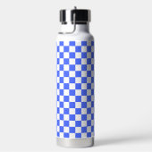 Bouteille D'eau Damier saphir classique visuel (Évier)