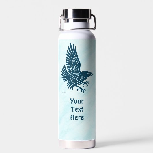 Bouteille D'eau Dancing Blue Raven (Arrière)