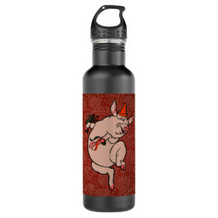 Bouteille D'eau Dancing Pig Antique Cute Danseuse
