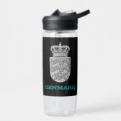 Bouteille D'eau Danemark Fitness & Armoiries danoises / drapeau (Gauche)