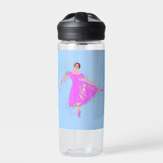 Bouteille D'eau Danse de Ballerina en Robe Rose Magenta
