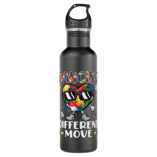 Bouteille D'eau Danser À Un Autre Déplacement Amour Sensibilisatio (Devant)