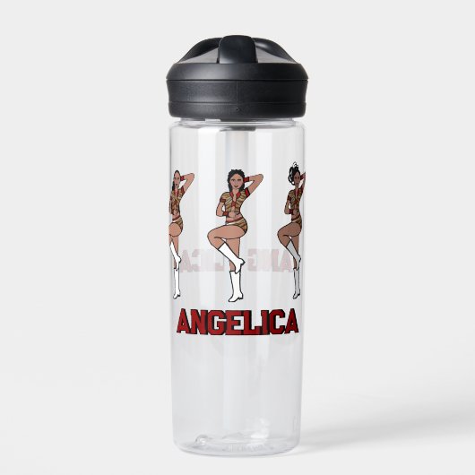 Bouteille D'eau Danseur de tigre rouge #1 (Extérieur)