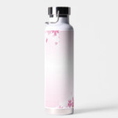 Bouteille D'eau Danseuse de ballet et fleurs sur fond rose clair (Plage)