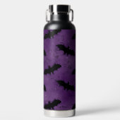 BOUTEILLE D'EAU DARK PURPLE WITH BLACK HALLOWEEN BATS (Avant)