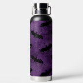 BOUTEILLE D'EAU DARK PURPLE WITH BLACK HALLOWEEN BATS (Plage)