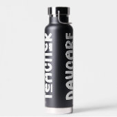 Bouteille D'eau Daycare Teacher Simple White Text Design (Gauche)