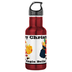 Bouteille d'eau de 24 oz imprimée avec des vœux de