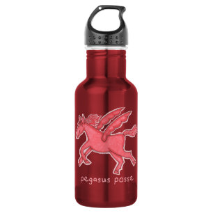Bouteille d'eau de bande de Pegasus (rouge)