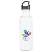 Bouteille d'eau de Bluebirds - Blanc (Devant)