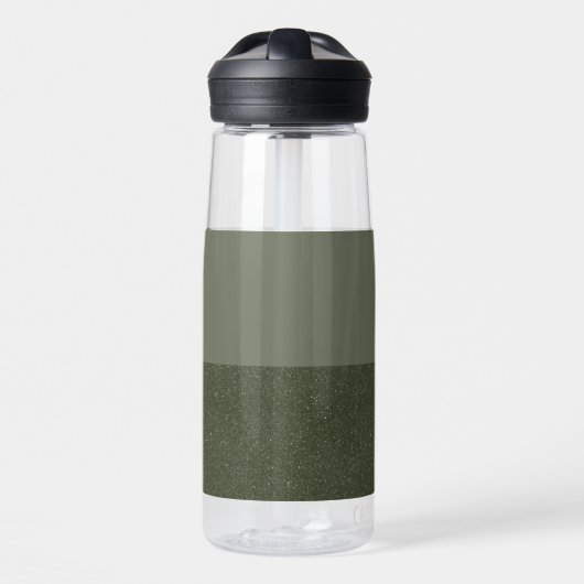 Bouteille d'eau de dégradé vert mousse personnalis (Avant)