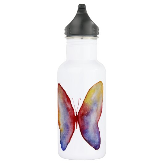 Bouteille d'eau de dessin papillon (532 ml), blanc (Droite)