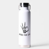 Bouteille d'eau de fête de squelette de mariée roc (Avant)