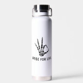 Bouteille d'eau de fête de squelette de mariée roc (Arrière)