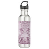 Bouteille d'eau de feuillage rose (Devant)