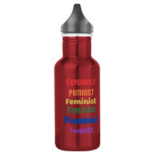 bouteille d'eau de fierté féministe (Gauche)