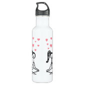 Bouteille d'eau de fille de yoga, 24oz (Dos)