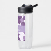 Bouteille d'eau de fleurs violettes Bas Mitzva (Gauche)