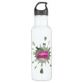 Bouteille d'eau de fond de Camouflage marin rose (Devant)