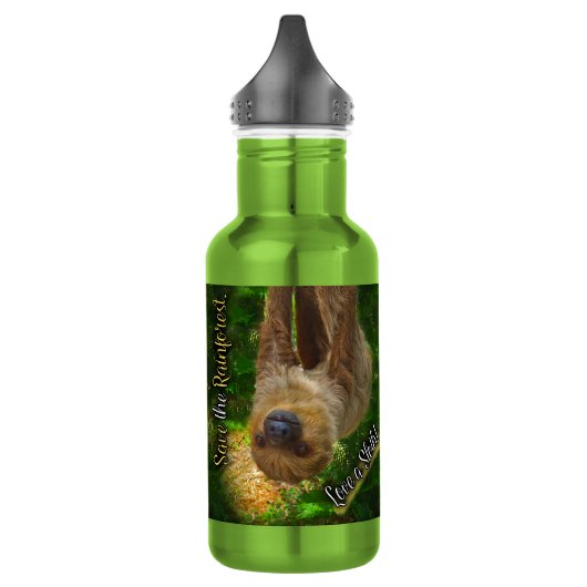 Bouteille d'eau de forêt tropicale de paresse (Gauche)