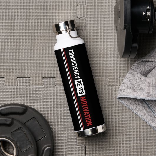 Bouteille d'eau de gym Thor : La constance vaut mi (Salle de sport (pivotée))