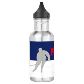 Bouteille d'eau de hockey personnalisée (Gauche)