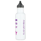 Bouteille d'eau de hockey sur glace violet naissan (Droite)