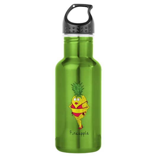 Bouteille d'eau de la fille à l'ananas Fineapple (Devant)