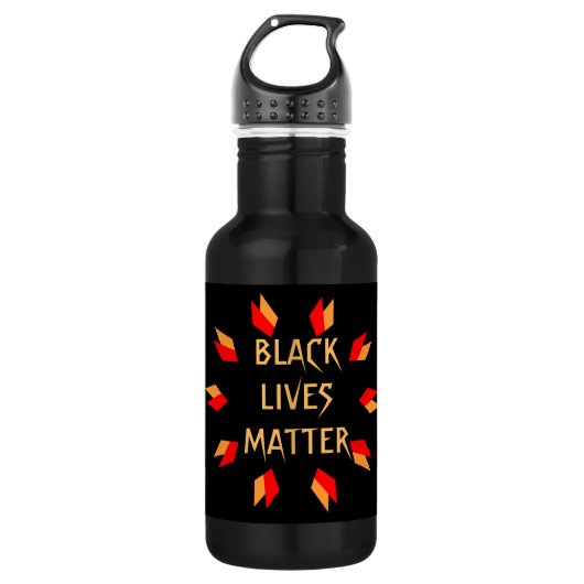 Bouteille d'eau de la matière Black Lives (Devant)