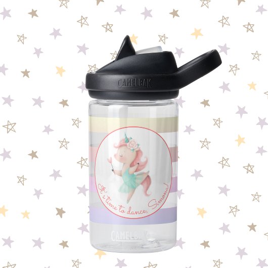 Bouteille d'eau de la soirée dansante Unicorn pers