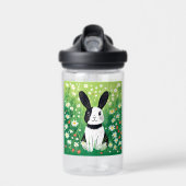 Bouteille D'Eau De Lapin Noir Et Blanc (Avant)