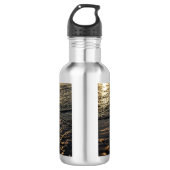 Bouteille d'eau de matinée de plage scintillante (Devant)