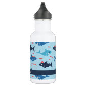 Bouteille D'eau De mignons requins personnalisables et drôles avec (Droite)