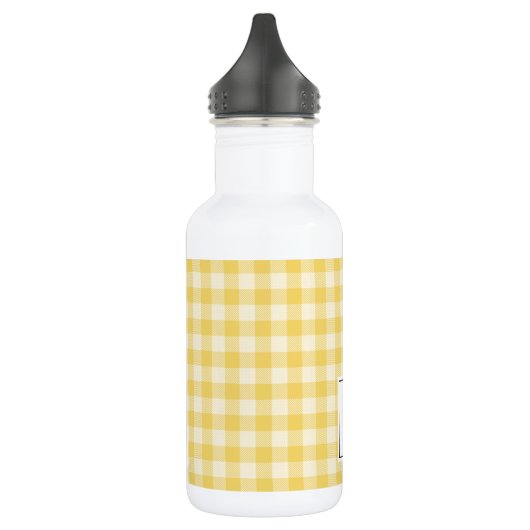 Bouteille d'eau de Monogramme En vichy jaune (Gauche)